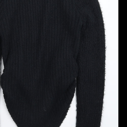 rue21 Womens Black  Knit Pullover Jumper Size S