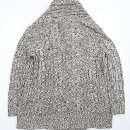 BM Womens Grey  Knit Cardigan Jumper Size M