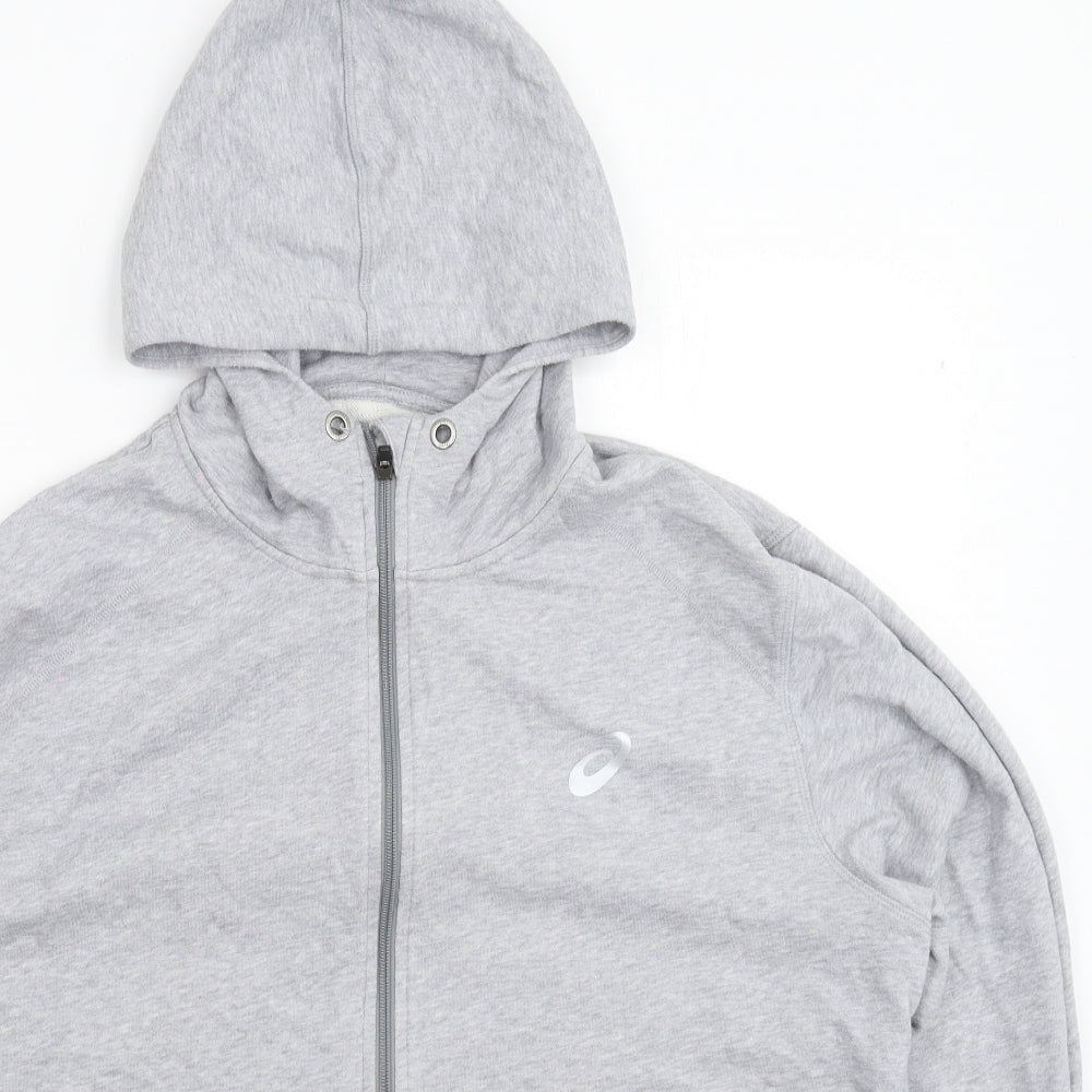 ASICS Mens Grey   Full Zip Hoodie Size 2XL