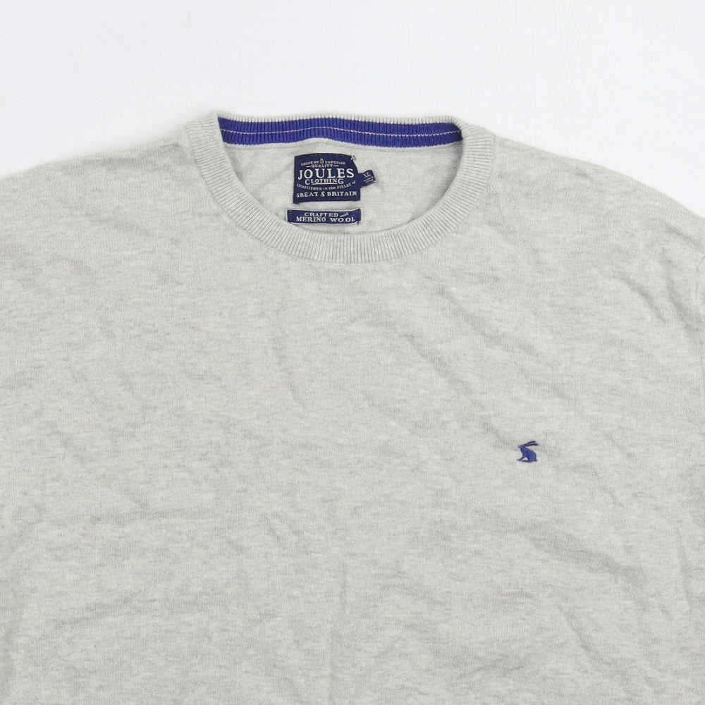 Joules Mens Grey  Knit Pullover Jumper Size XL