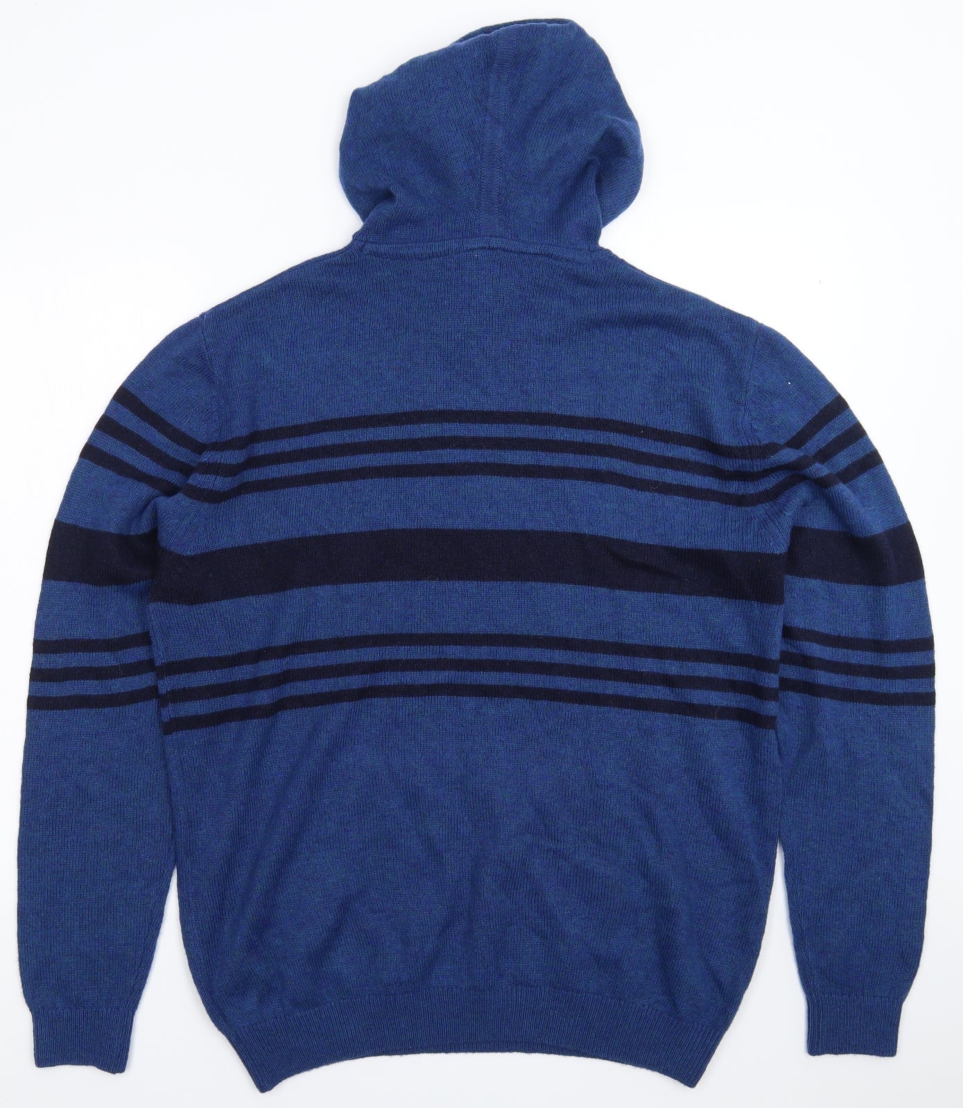 NEXT Mens Blue Striped Knit Pullover Jumper Size XL