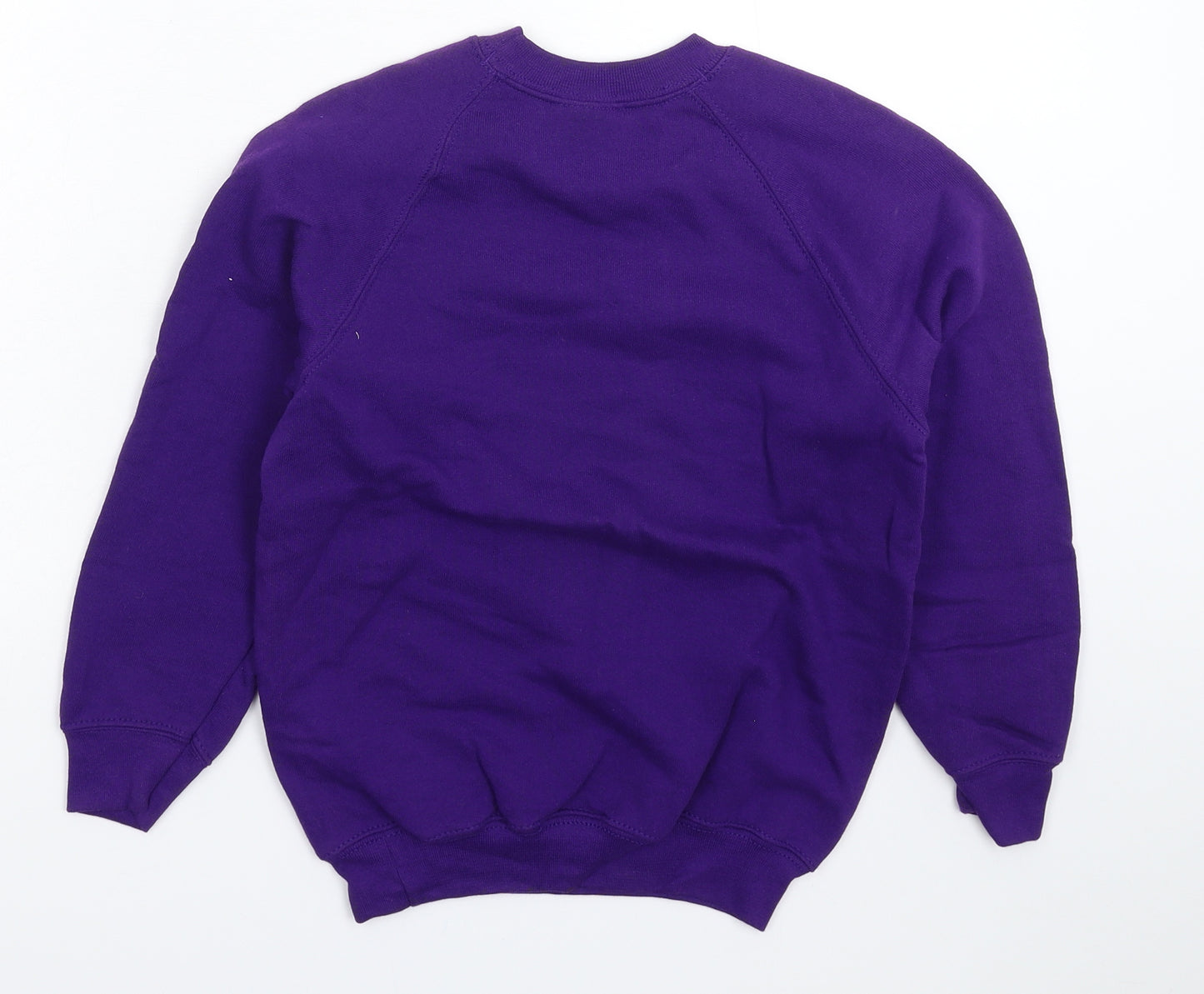 Fruit of the Loom Boys Purple   Pullover Sweatshirt Size 7-8 Years