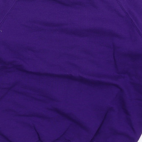 Fruit of the Loom Boys Purple   Pullover Sweatshirt Size 7-8 Years