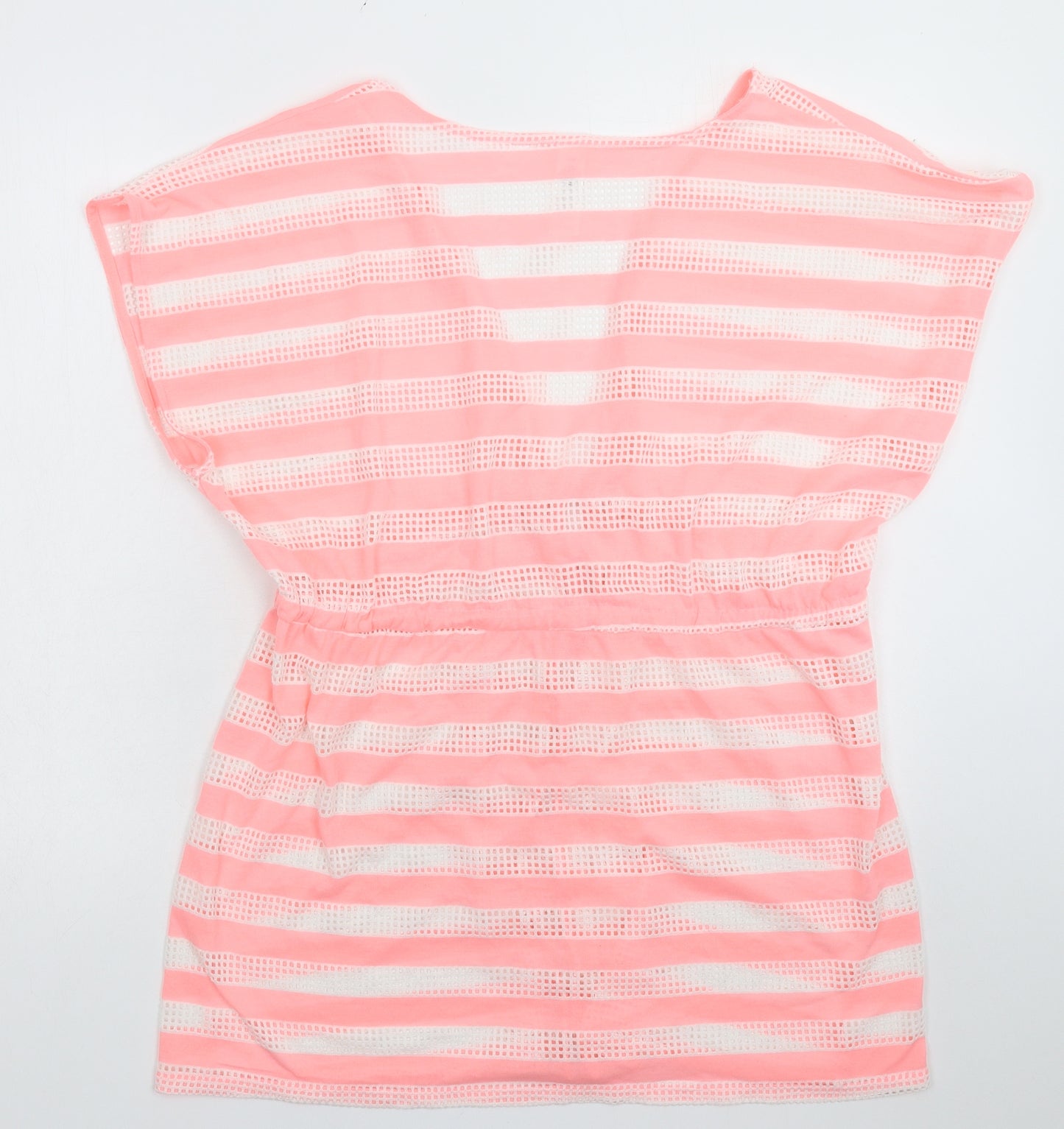 Ocean Club Womens Pink Striped  Cardigan Jumper Size 16