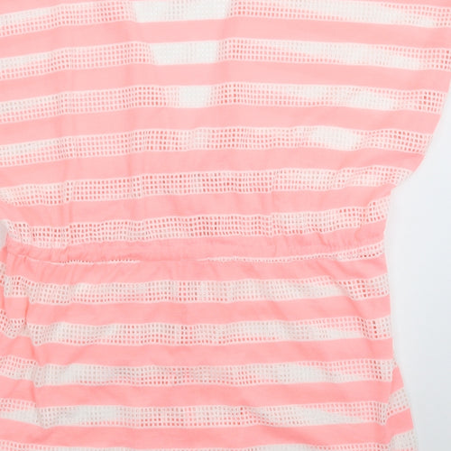 Ocean Club Womens Pink Striped  Cardigan Jumper Size 16