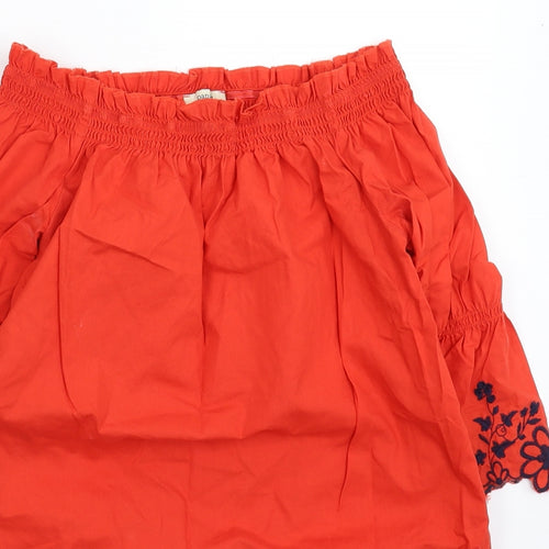 Papaya Womens Red   Basic Blouse Size 8