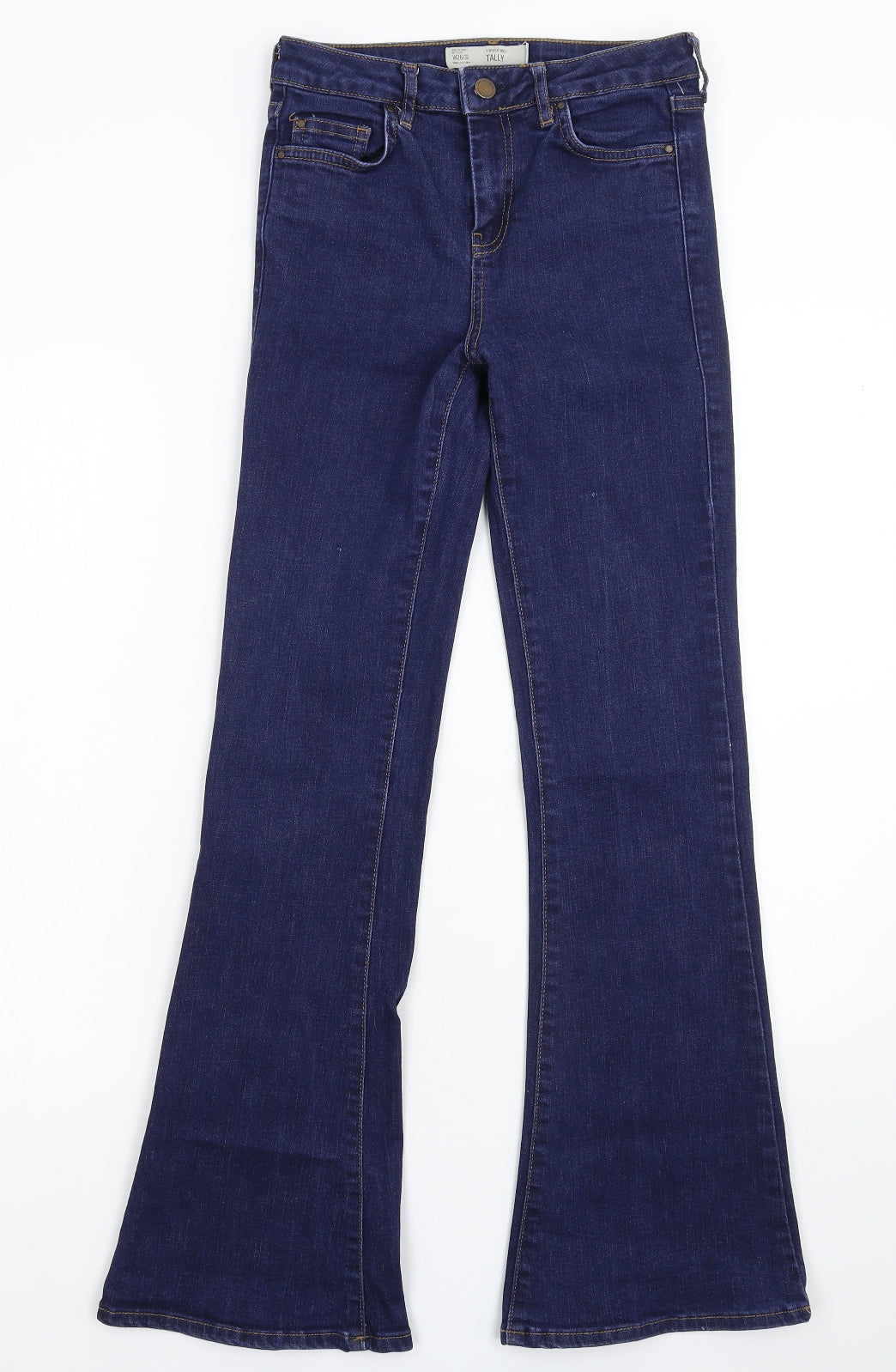 Topshop Womens Blue  Denim Bootcut Jeans Size 26 in L30 in