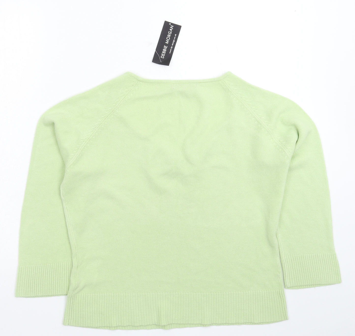 Debbie Morgan Womens Green  Knit Pullover Jumper Size L