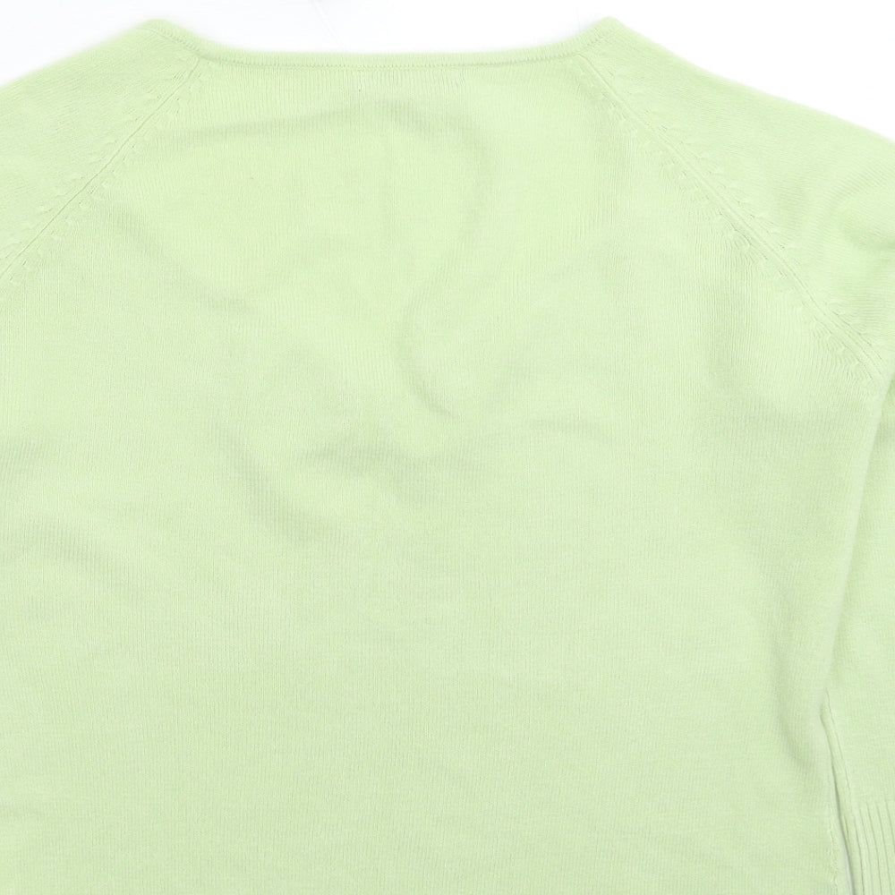 Debbie Morgan Womens Green  Knit Pullover Jumper Size L