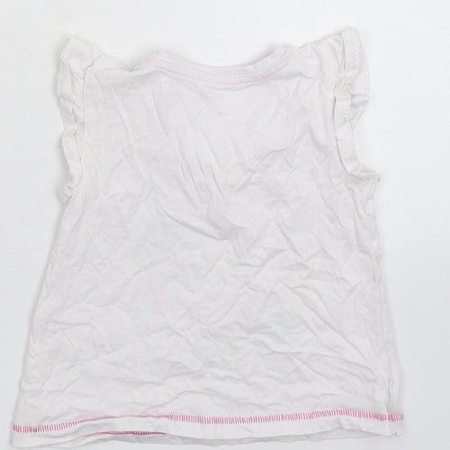 Matalan Girls White   Basic T-Shirt Size 18-24 Months