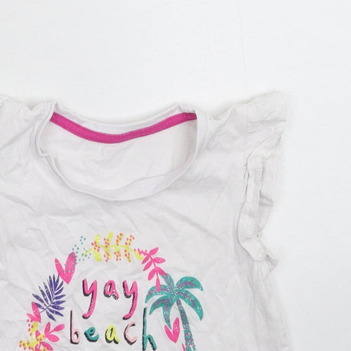 Matalan Girls White   Basic T-Shirt Size 18-24 Months