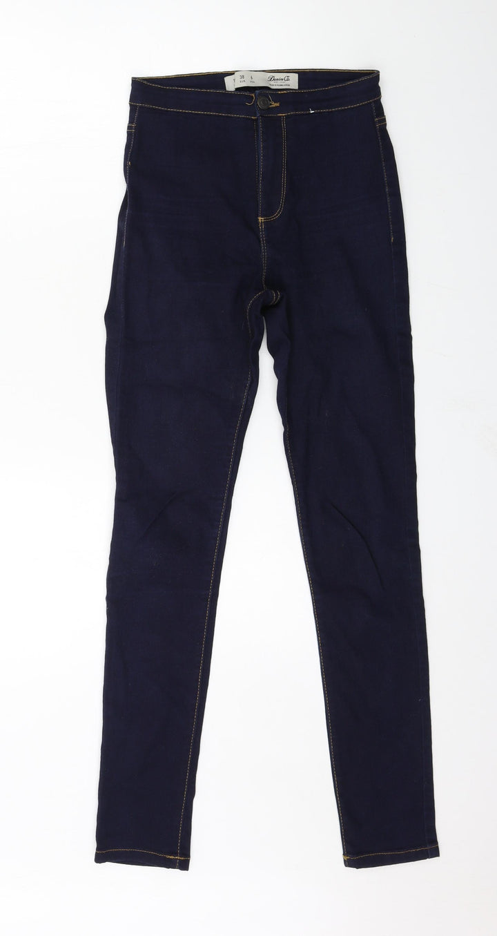 Denim & Co. Womens Blue Denim Skinny Jeans Size 10 L29 in