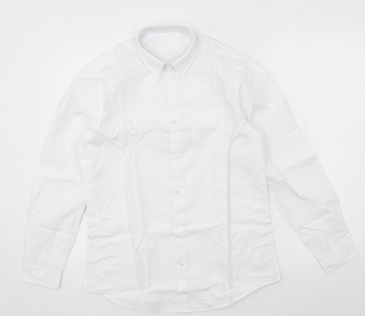 George Boys White   Basic Button-Up Size 13-14 Years