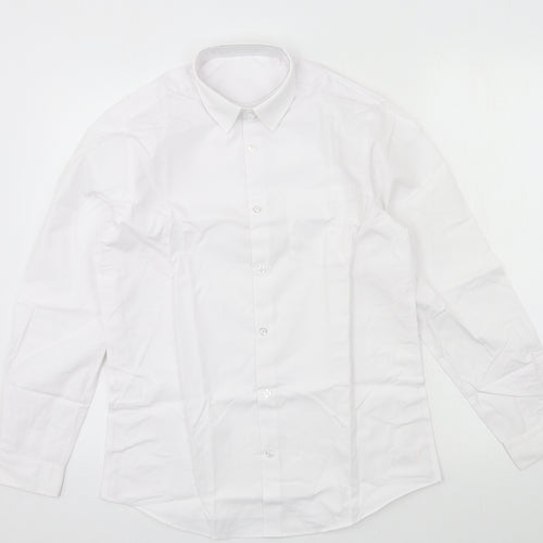 George Boys White   Basic Button-Up Size 13-14 Years