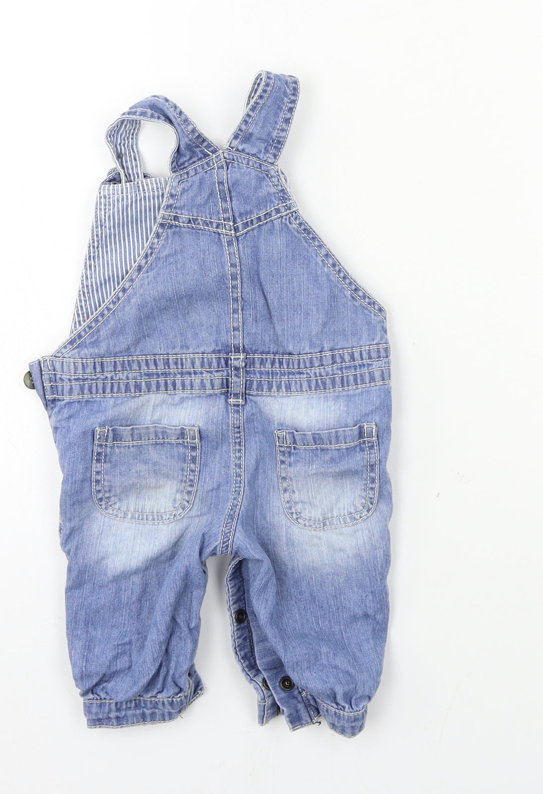 F&F Girls Blue   Dungaree One-Piece Size 3-6 Months