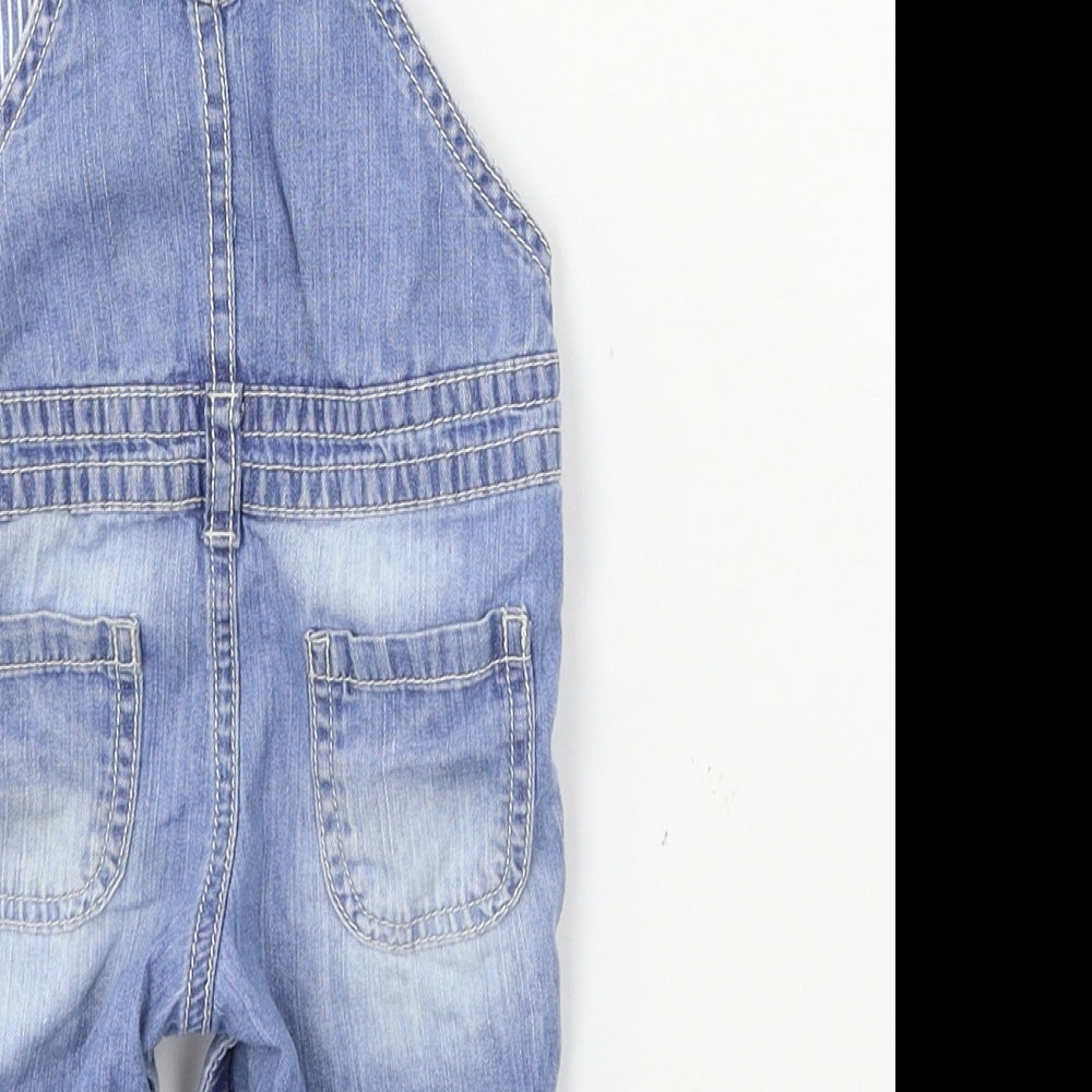 F&F Girls Blue   Dungaree One-Piece Size 3-6 Months