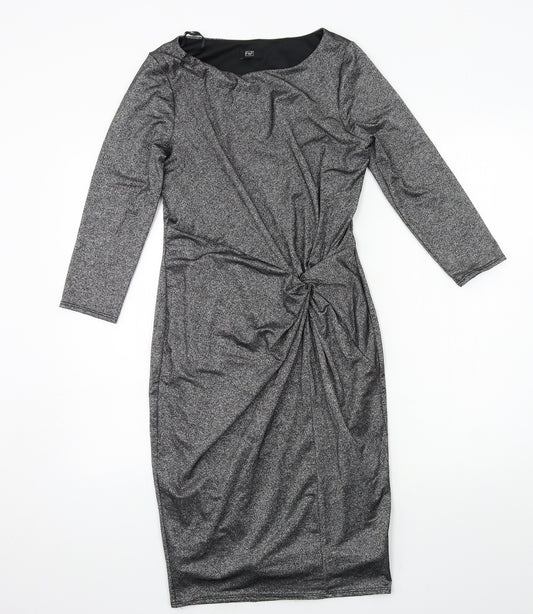 F&F Womens Grey  Jersey Bodycon  Size 6