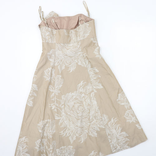 Debut Womens Brown Floral  Ball Gown  Size 8