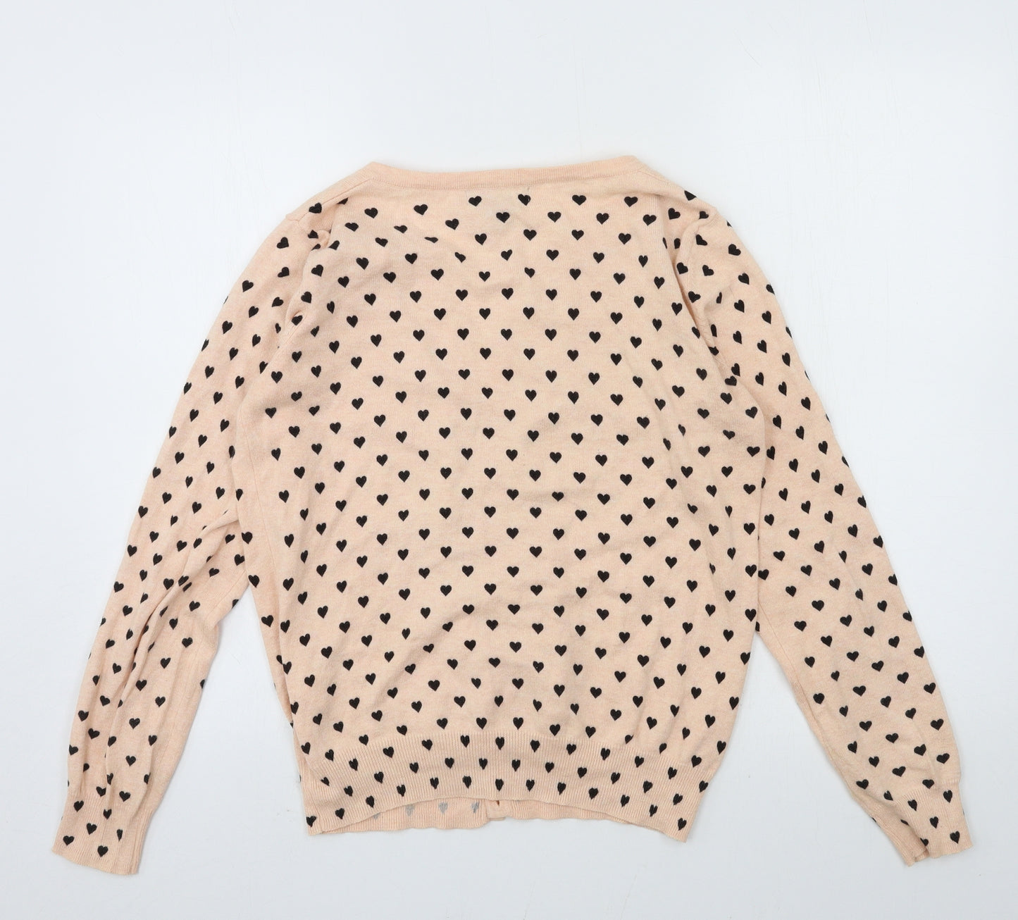 Atmosphere Womens Pink Geometric Knit Cardigan Jumper Size 12