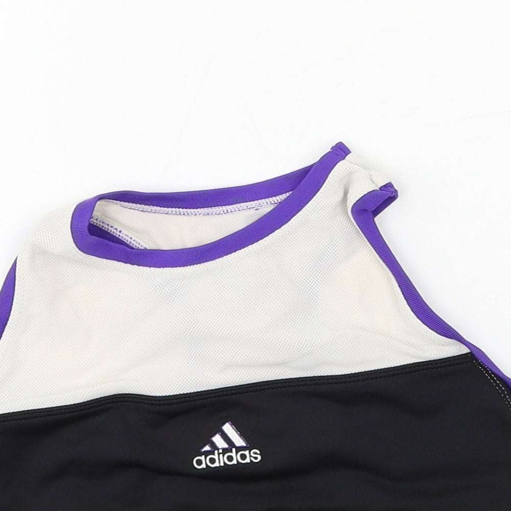 adidas Womens Black  Jersey Basic Tank Size 10  - Sports bra