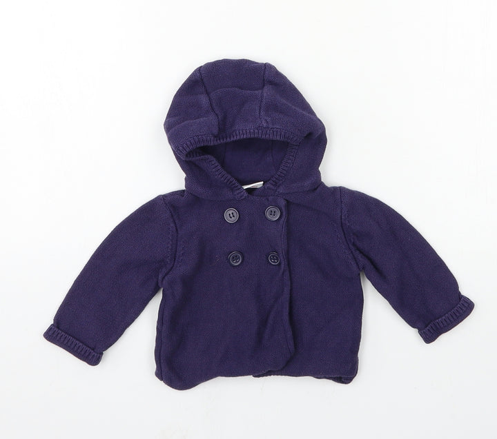 Mini Club Boys Blue Knit Cardigan Jumper Size 3-6 Months