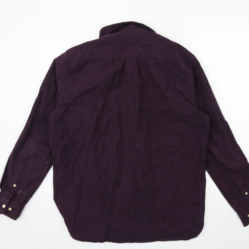 H&M Mens Purple    Button-Up Size M