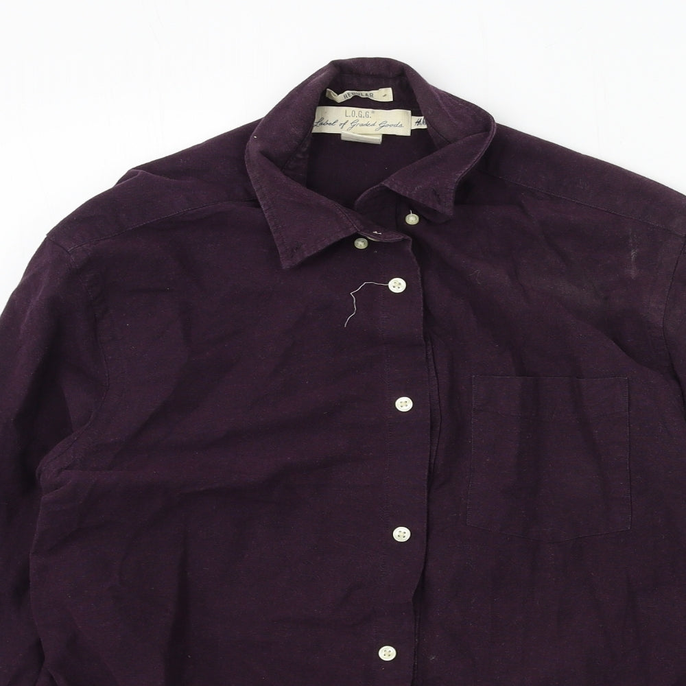 H&M Mens Purple    Button-Up Size M