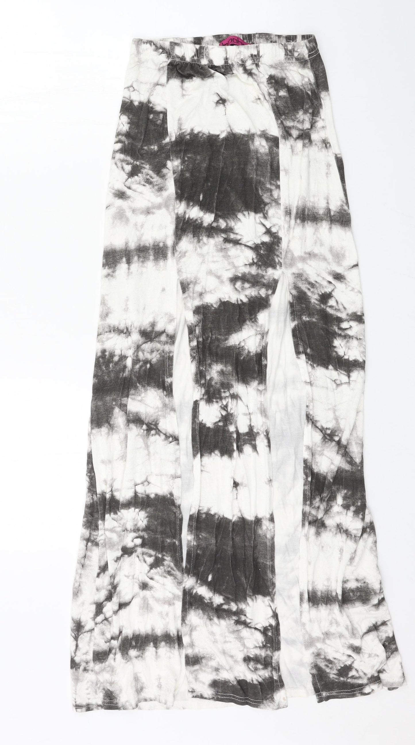 Boohoo Womens Grey  Jersey Maxi Skirt Size 6  - tie dye