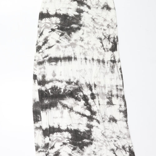 Boohoo Womens Grey  Jersey Maxi Skirt Size 6  - tie dye