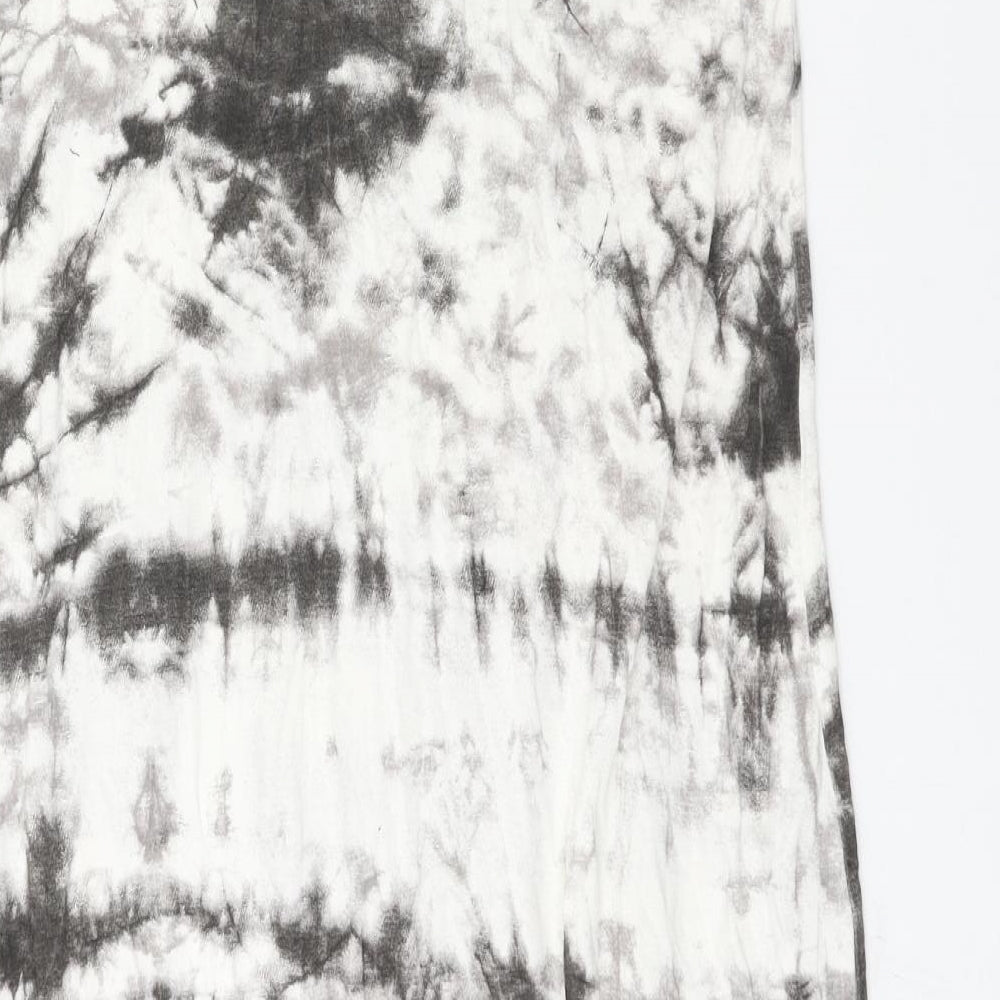 Boohoo Womens Grey  Jersey Maxi Skirt Size 6  - tie dye