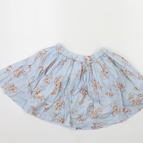 NEXT Girls Blue Floral  Flare Skirt Size 9 Years