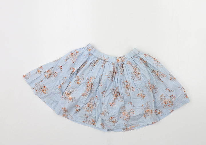 NEXT Girls Blue Floral  Flare Skirt Size 9 Years
