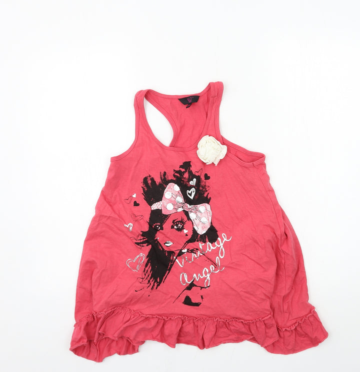 Young Dimension Girls Pink   Tank Dress  Size 10-11 Years  - Vintage Angel