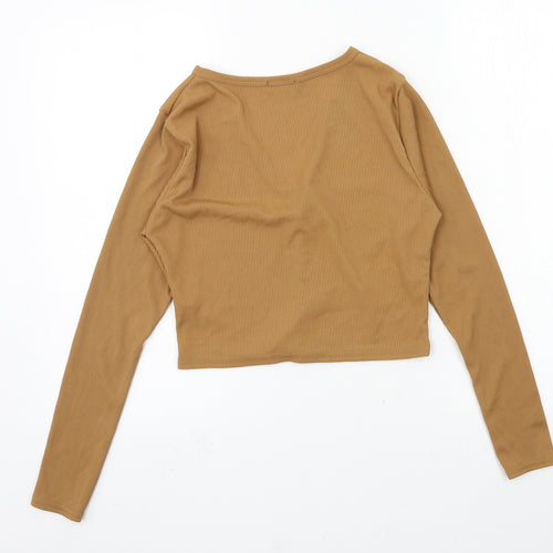 TU Womens Brown  Jersey Cardigan Jumper Size M
