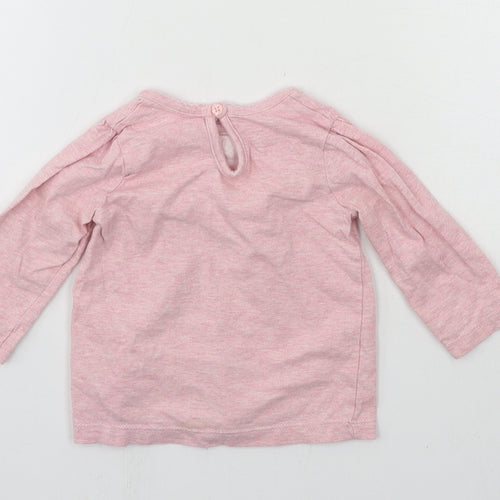 George Girls Pink  Jacquard Basic T-Shirt Size 3-6 Months