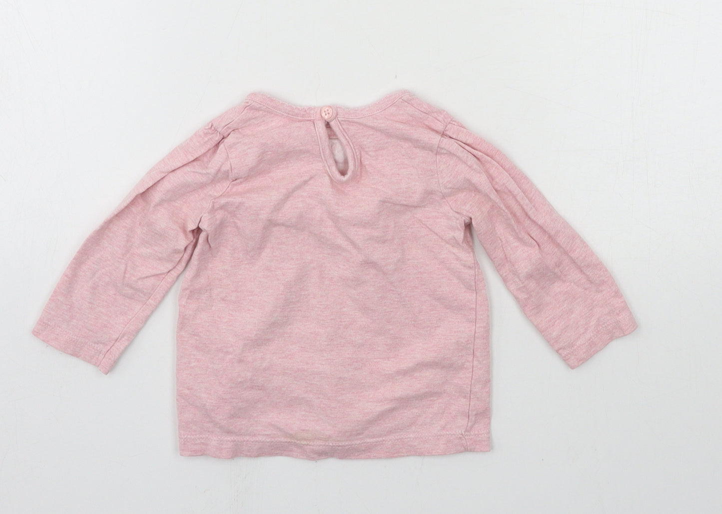 George Girls Pink  Jacquard Basic T-Shirt Size 3-6 Months