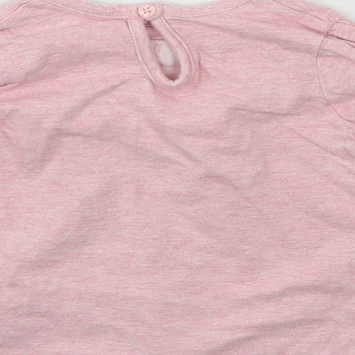 George Girls Pink  Jacquard Basic T-Shirt Size 3-6 Months