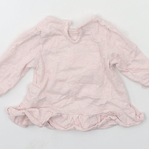 George Girls Pink  Jersey Basic T-Shirt Size Newborn  - Polar bear