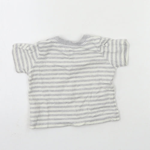 Matalan Boys Grey Striped Jersey Basic T-Shirt Size 0-3 Months