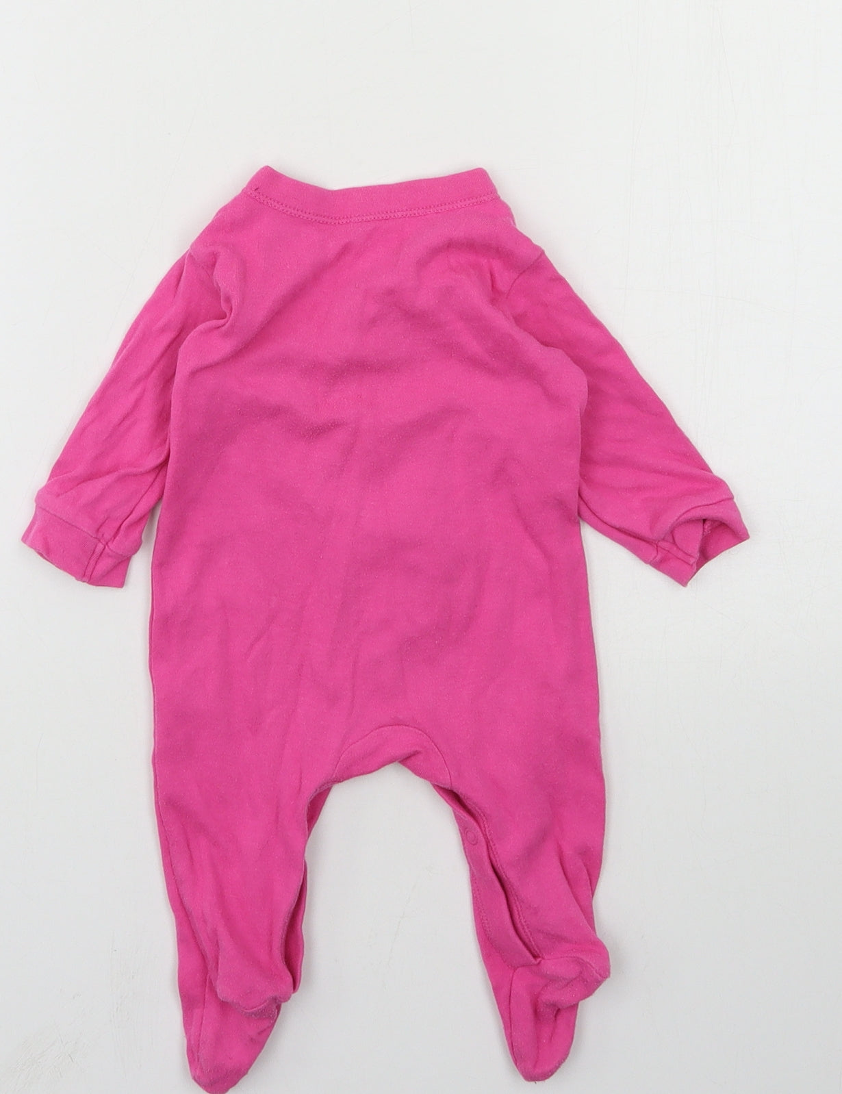 George Girls Pink  Jersey Babygrow One-Piece Size 0-3 Months  - Pretty little kitty