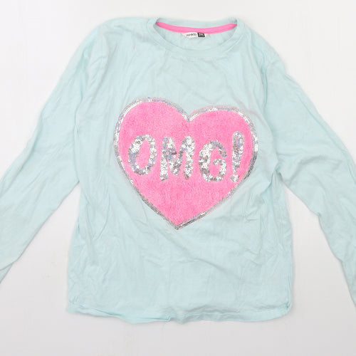 PEP & CO Girls Blue  Jersey Basic T-Shirt Size 10-11 Years  - OMG