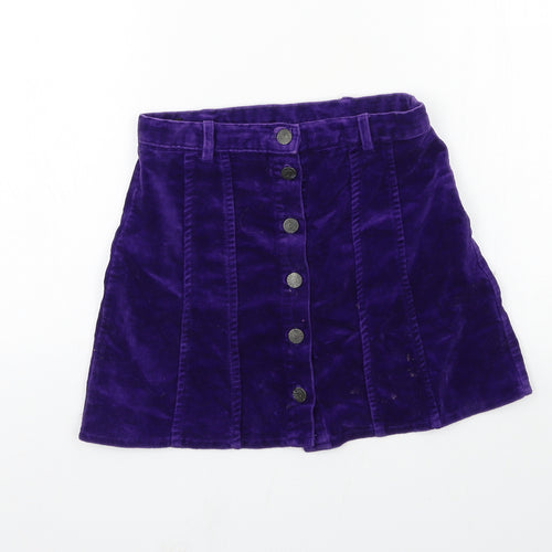 The Trader Jeans Company Girls Purple  Velour A-Line Skirt Size 11 Years