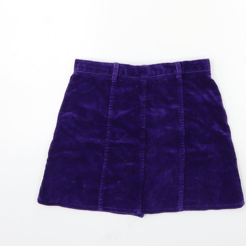 The Trader Jeans Company Girls Purple  Velour A-Line Skirt Size 11 Years