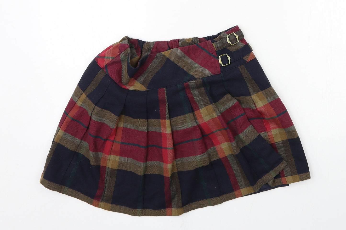 Marks and Spencer Girls Multicoloured Plaid  Wrap Skirt Size 11-12 Years