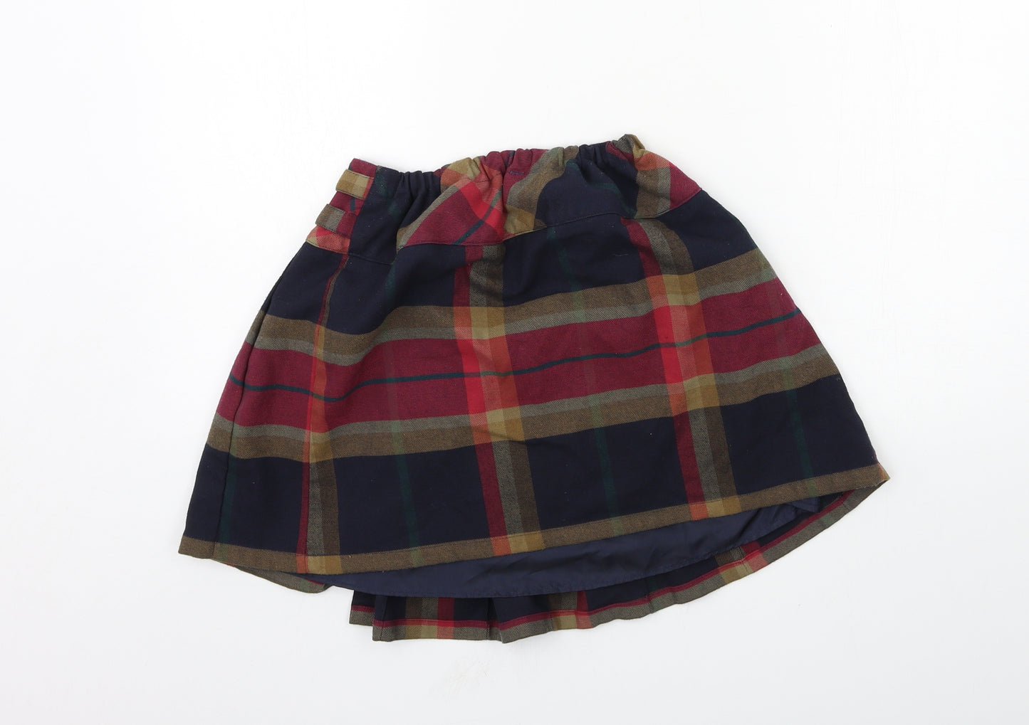 Marks and Spencer Girls Multicoloured Plaid  Wrap Skirt Size 11-12 Years