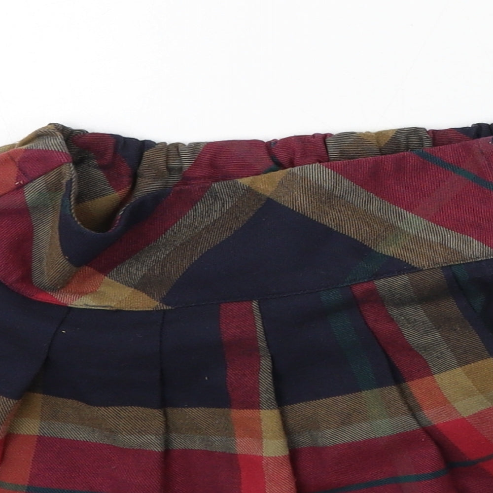 Marks and Spencer Girls Multicoloured Plaid  Wrap Skirt Size 11-12 Years