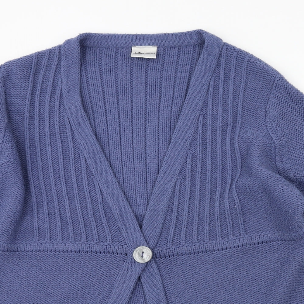 being casual Womens Blue  Knit Cardigan Jumper Size 20