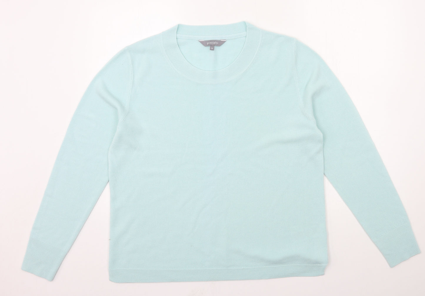 Priciples Womens Blue  Knit Pullover Jumper Size 18