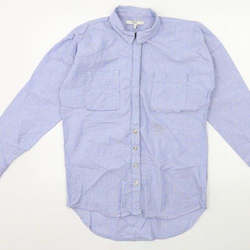 NEXT Womens Blue   Basic Button-Up Size 8