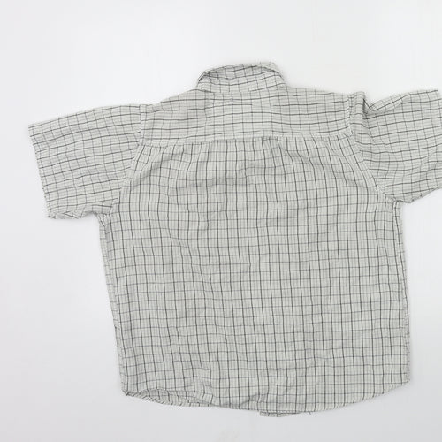 Cambridge Classics Mens Grey Plaid   Button-Up Size L